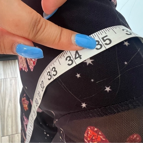 Material Girl Butterfly Printed Mesh Butterfly Bodycon Dress Size Medium - Picture 15 of 16